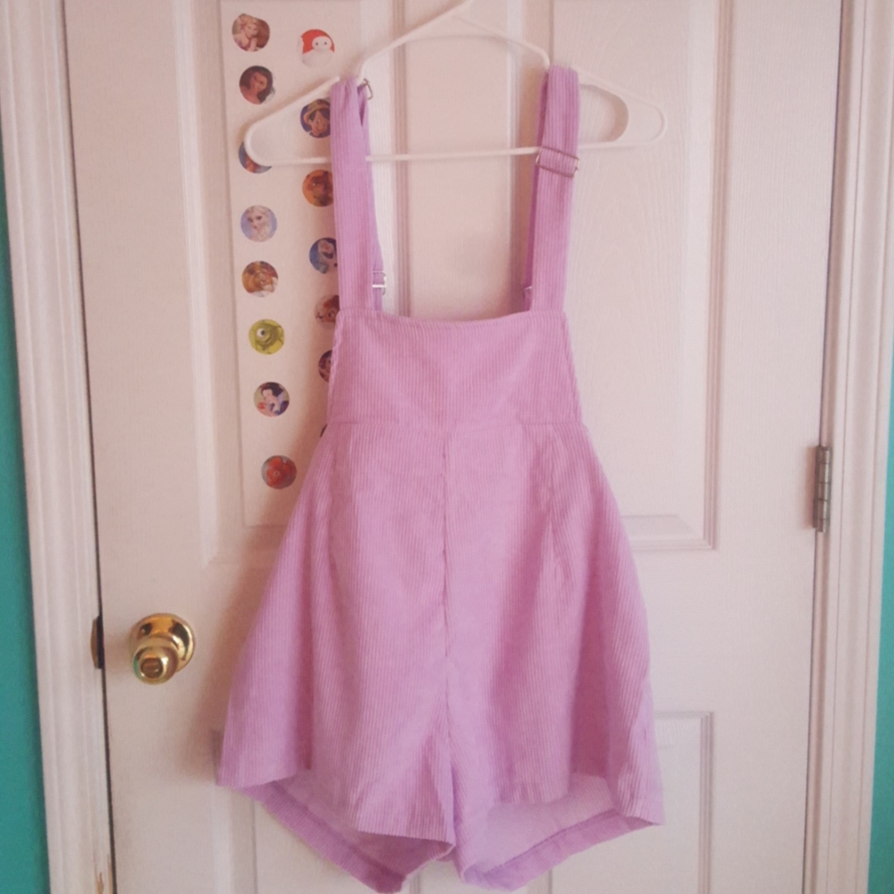 Purple over-alls